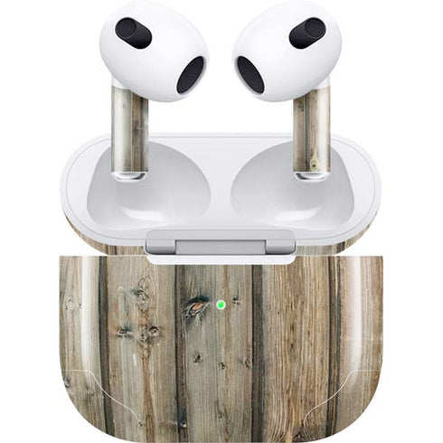 Natural Weathered Wood Apple AirPods (3rd Gen 2021) Skin