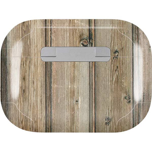 Natural Weathered Wood Apple AirPods Pro Skin
