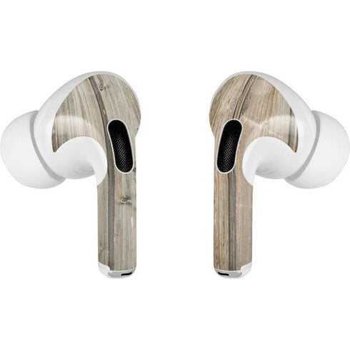 Natural Weathered Wood Apple AirPods Pro Skin