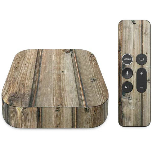 Natural Weathered Wood Apple TV Skin