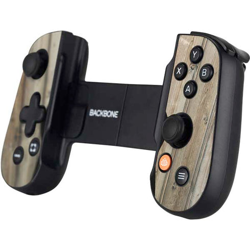 Natural Weathered Wood Backbone One for iPhone Game Controller Skin