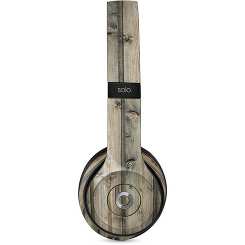 Natural Weathered Wood Beats Solo 2 Wired Skin