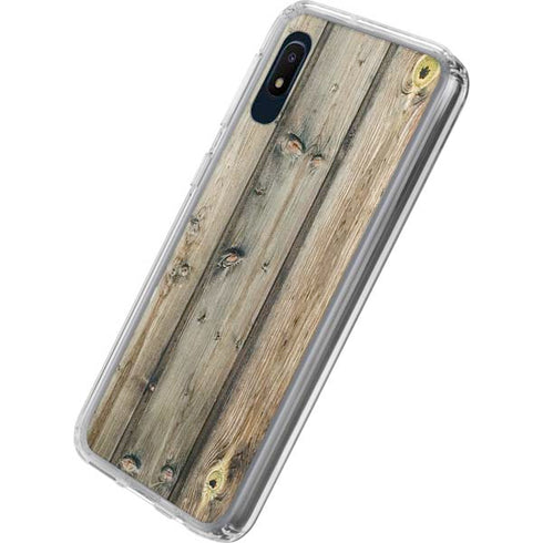 Natural Weathered Wood Galaxy A10e Clear Case