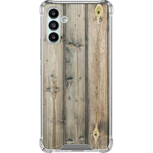 Natural Weathered Wood Galaxy A13 5G Clear Case