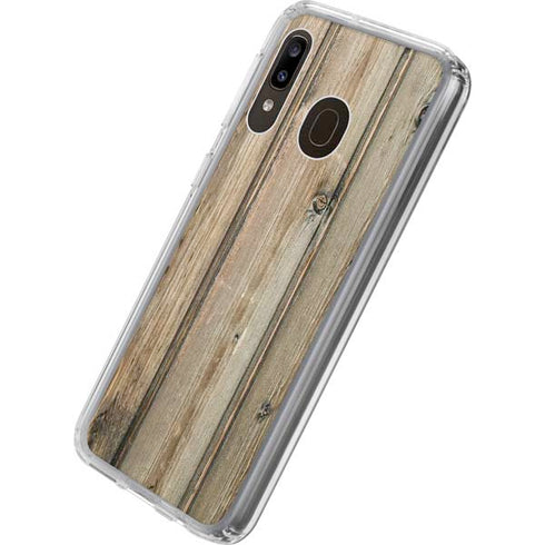 Natural Weathered Wood Galaxy A20 Clear Case