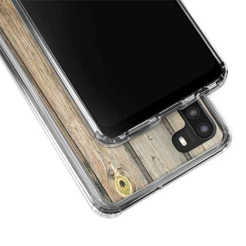 Natural Weathered Wood Galaxy A21 Clear Case