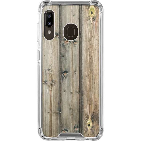 Natural Weathered Wood Galaxy A30 Clear Case