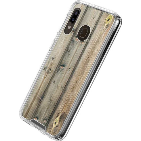 Natural Weathered Wood Galaxy A30 Clear Case