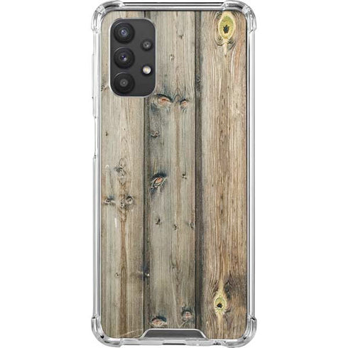 Natural Weathered Wood Galaxy A32 5G Clear Case