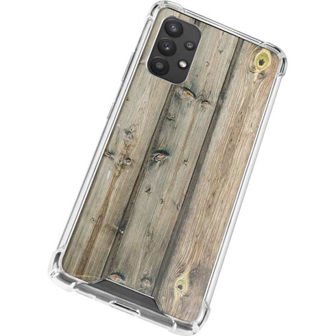 Natural Weathered Wood Galaxy A32 5G Clear Case
