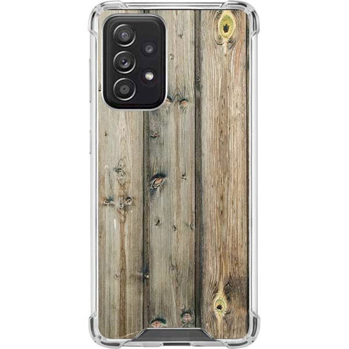 Natural Weathered Wood Galaxy A52 5G Clear Case