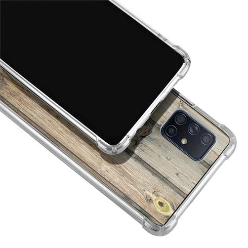 Natural Weathered Wood Galaxy A71 5G Clear Case
