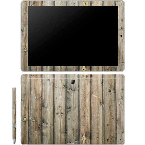 Natural Weathered Wood Galaxy Book 12in Skin