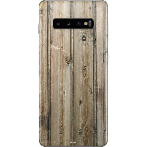 Natural Weathered Wood Galaxy S10 Plus Skin