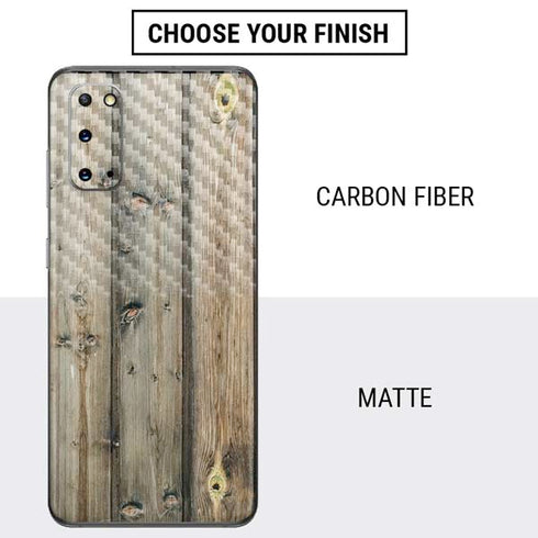 Natural Weathered Wood Galaxy S20 Skin
