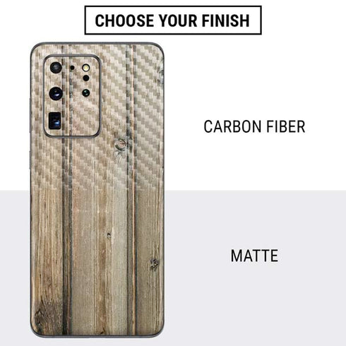 Natural Weathered Wood Galaxy S20 Ultra 5G Skin