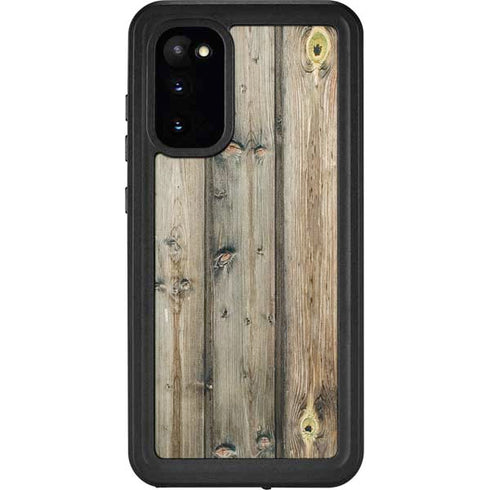 Natural Weathered Wood Galaxy S20 Waterproof Case