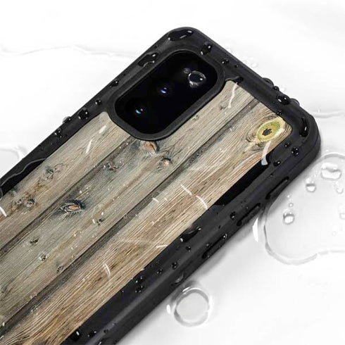 Natural Weathered Wood Galaxy S20 Waterproof Case