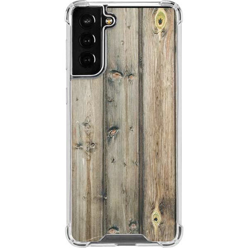 Natural Weathered Wood Galaxy S21 FE Clear Case