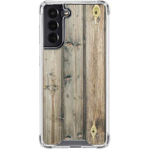 Natural Weathered Wood Galaxy S22 Clear Case