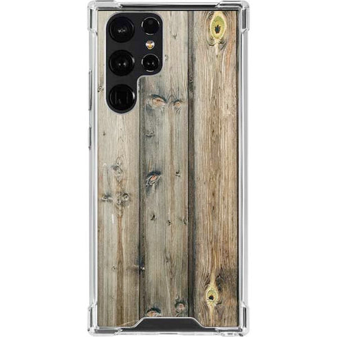 Natural Weathered Wood Galaxy S22 Ultra Clear Case