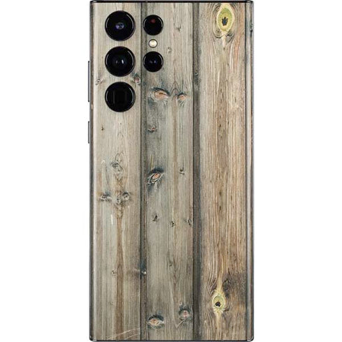 Natural Weathered Wood Galaxy S22 Ultra Skin