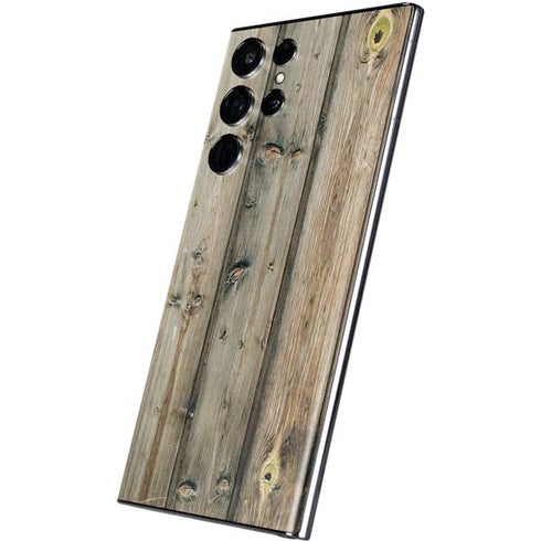 Natural Weathered Wood Galaxy S22 Ultra Skin