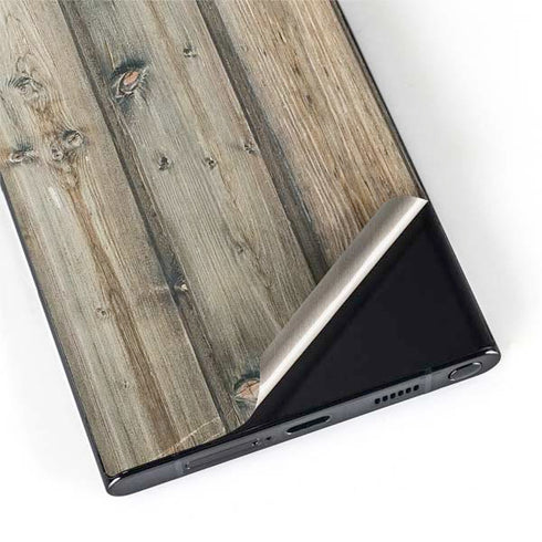 Natural Weathered Wood Galaxy S22 Ultra Skin
