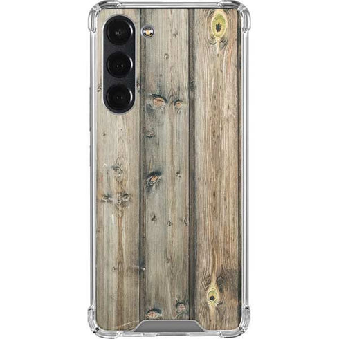 Natural Weathered Wood Galaxy S23 Plus Clear Case