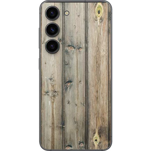 Natural Weathered Wood Galaxy S23 Skin