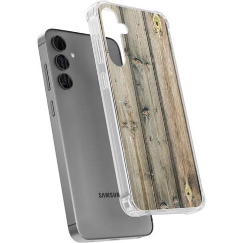 Natural Weathered Wood Galaxy S24 Plus Clear Case