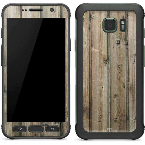 Natural Weathered Wood Galaxy S7 Active Skin