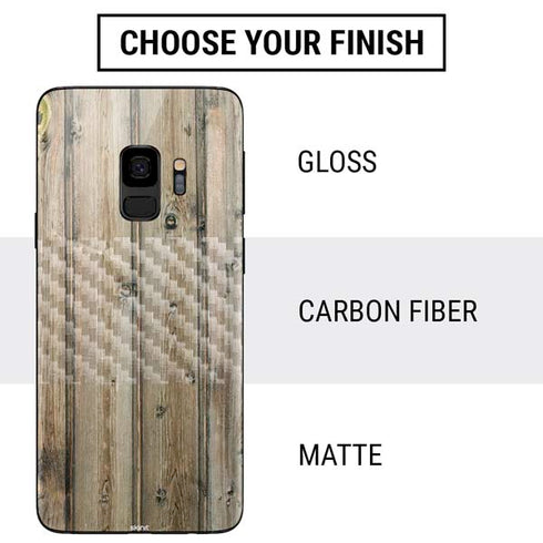 Natural Weathered Wood Galaxy S9 Skin