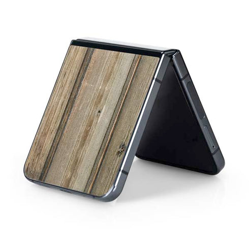 Natural Weathered Wood Galaxy Z Flip5 5G Skin