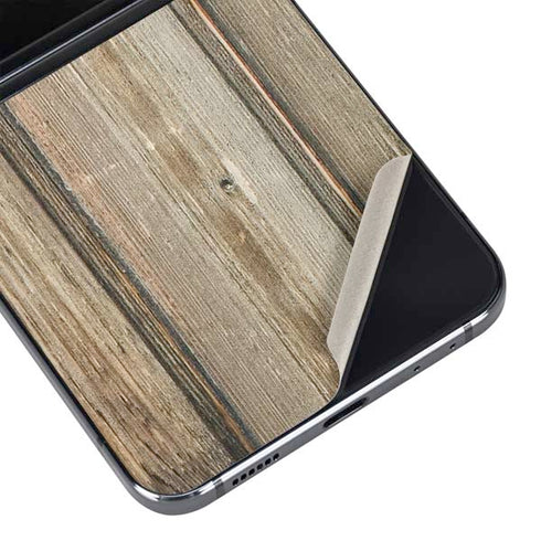 Natural Weathered Wood Galaxy Z Flip5 5G Skin