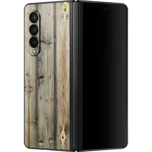 Natural Weathered Wood Galaxy Z Fold3 5G Skin