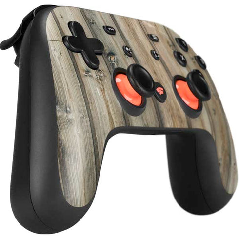 Natural Weathered Wood Google Stadia Controller Skin