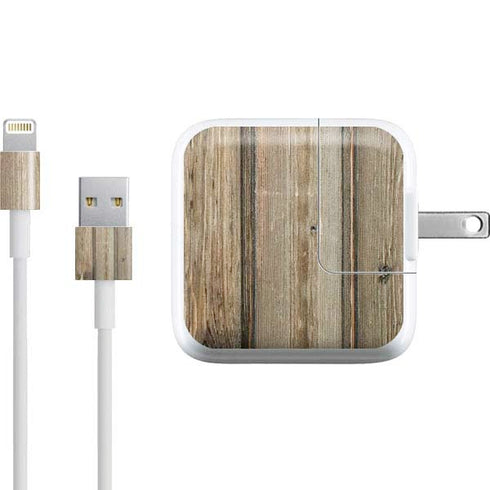 Natural Weathered Wood iPad Charger (10W USB) Skin