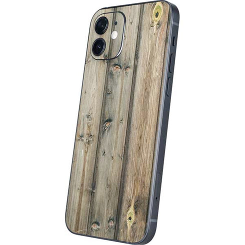 Natural Weathered Wood iPhone 12 Mini Skin