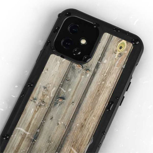 Natural Weathered Wood iPhone 12 Mini Waterproof Case