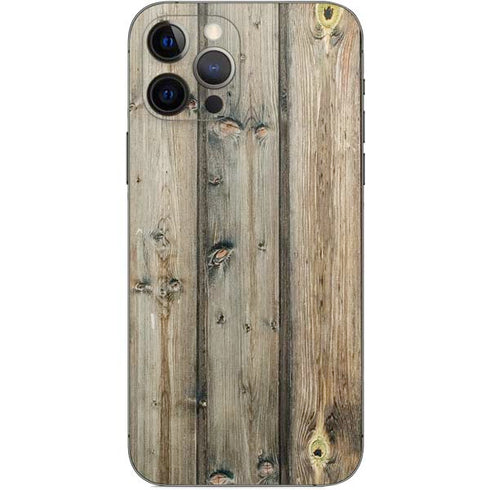 Natural Weathered Wood iPhone 12 Pro Skin