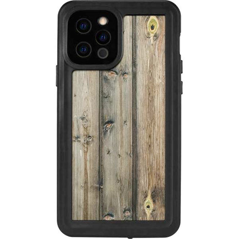 Natural Weathered Wood iPhone 12 Pro Waterproof Case