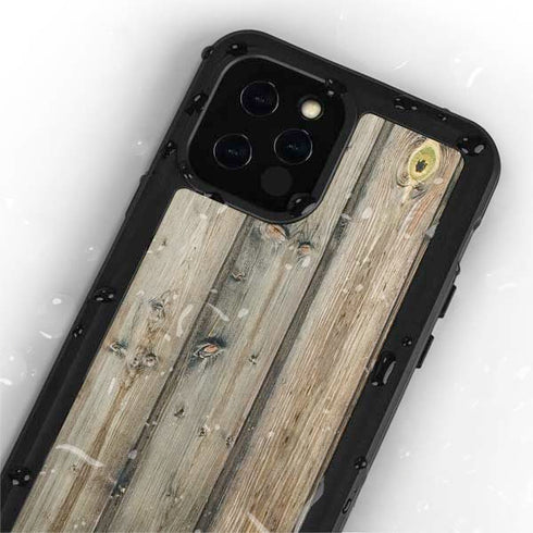 Natural Weathered Wood iPhone 12 Pro Waterproof Case