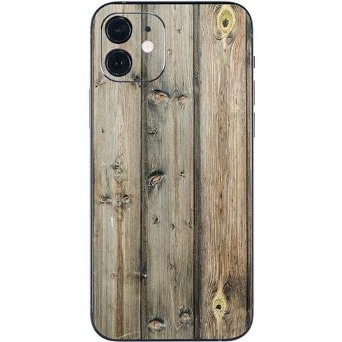 Natural Weathered Wood iPhone 12 Skin