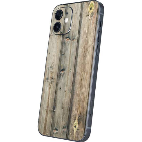 Natural Weathered Wood iPhone 12 Skin
