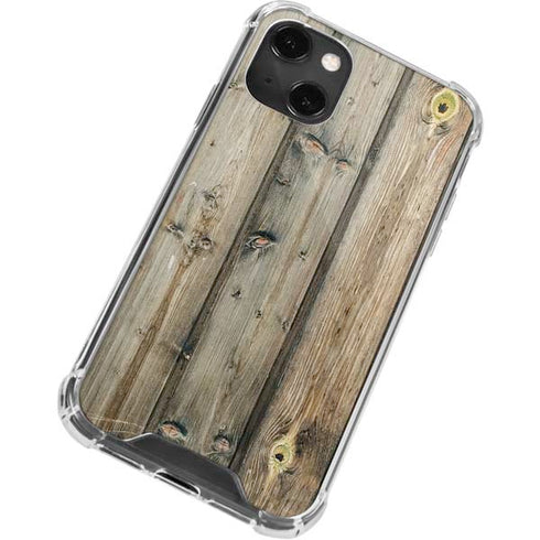 Natural Weathered Wood iPhone 13 Mini Clear Case