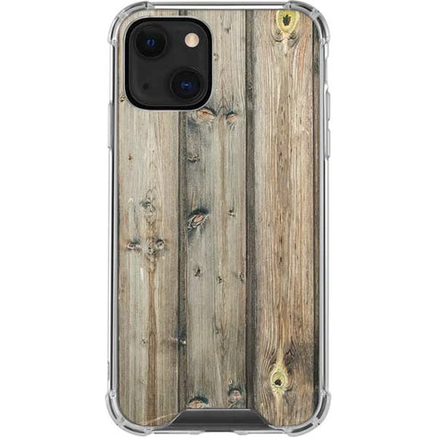 Natural Weathered Wood iPhone 14 Clear Case