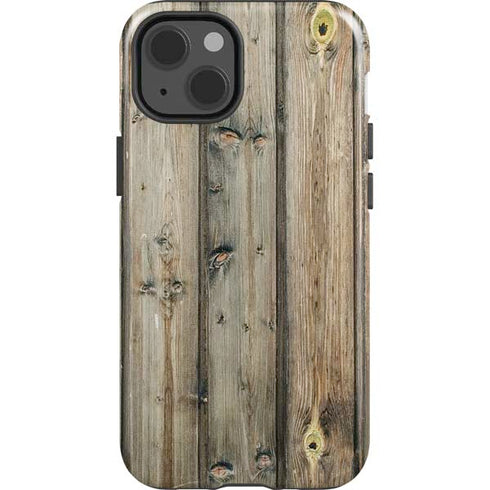 Natural Weathered Wood iPhone 15 Impact Case