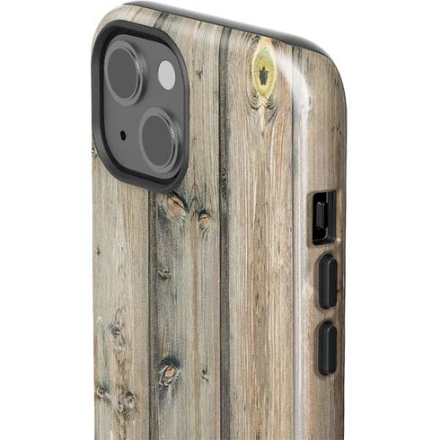 Natural Weathered Wood iPhone 15 Impact Case