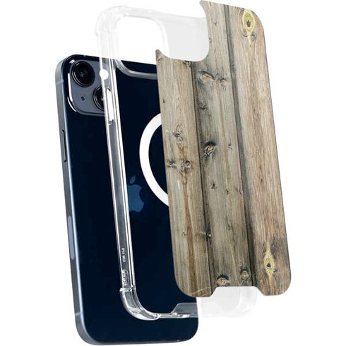 Natural Weathered Wood iPhone 15 Plus MagSafe Case